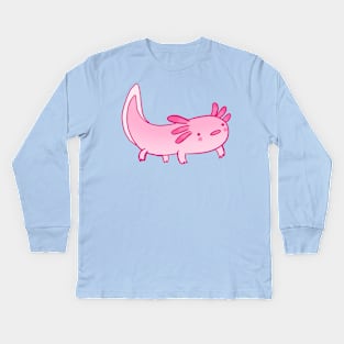 Funny cartoon axolotl Kids Long Sleeve T-Shirt